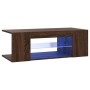 TV cabinet with LED lights brown oak color 90x39x30 cm by vidaXL, TV Furniture - Ref: Foro24-822667, Price: 49,32 €, Discount: %