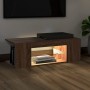 TV cabinet with LED lights brown oak color 90x39x30 cm by vidaXL, TV Furniture - Ref: Foro24-822667, Price: 49,32 €, Discount: %