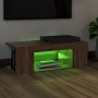 Mueble de TV con luces LED color roble marrón 90x39x30 cm de vidaXL, Muebles TV - Ref: Foro24-822667, Precio: 48,90 €, Descue...