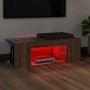 Mueble de TV con luces LED color roble marrón 90x39x30 cm de vidaXL, Muebles TV - Ref: Foro24-822667, Precio: 48,90 €, Descue...