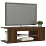 TV cabinet with LED lights brown oak color 90x39x30 cm by vidaXL, TV Furniture - Ref: Foro24-822667, Price: 49,32 €, Discount: %