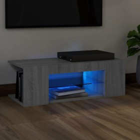 TV stand with LED lights in Sonoma gray 90x39x30 cm by vidaXL, TV Furniture - Ref: Foro24-822666, Price: 61,56 €, Discount: %