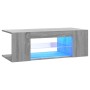 TV stand with LED lights in Sonoma gray 90x39x30 cm by vidaXL, TV Furniture - Ref: Foro24-822666, Price: 58,99 €, Discount: %