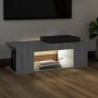 Mueble de TV con luces LED gris Sonoma 90x39x30 cm de vidaXL, Muebles TV - Ref: Foro24-822666, Precio: 58,54 €, Descuento: %