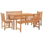 5-piece garden dining set solid teak wood by vidaXL, Garden sets - Ref: Foro24-3157152, Price: 739,60 €, Discount: %