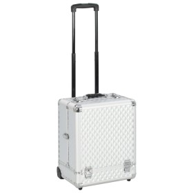 Silver aluminum makeup trolley case 35x29x45 cm by vidaXL, toiletry bags - Ref: Foro24-91825, Price: 83,03 €, Discount: %