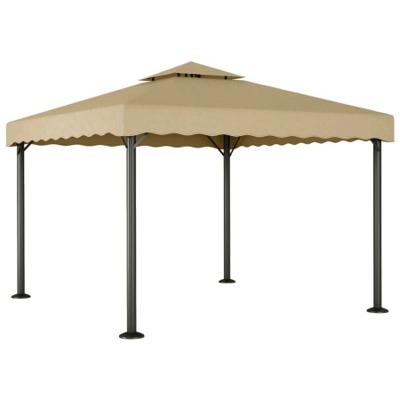 Cenador aluminio y acero gris taupé 3x3 m de vidaXL, Carpas y cenadores - Ref: Foro24-318522, Precio: 405,43 €, Descuento: %