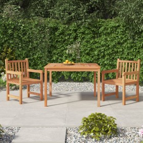 Garten-Essgruppe 3-teilig aus massivem Teakholz von vidaXL, Gartensets - Ref: Foro24-3157146, Preis: 516,17 €, Rabatt: %