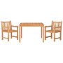 Garden dining set 3 pieces solid teak wood by vidaXL, Garden sets - Ref: Foro24-3157146, Price: 516,17 €, Discount: %