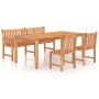 4-teilige Garten-Essgarnitur aus massivem Teakholz von vidaXL, Gartensets - Ref: Foro24-3157160, Preis: 885,76 €, Rabatt: %