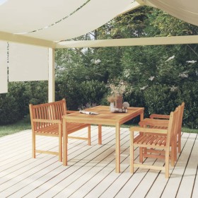 Garden dining set 4 pieces solid teak wood by vidaXL, Garden sets - Ref: Foro24-3157166, Price: 668,09 €, Discount: %