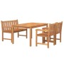 Garden dining set 4 pieces solid teak wood by vidaXL, Garden sets - Ref: Foro24-3157166, Price: 631,81 €, Discount: %