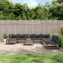 Gartenmöbel-Set 10-teilig und anthrazitfarbene PE-Rattan-Kissen von vidaXL, Outdoor-Sofas - Ref: Foro24-3186805, Preis: 722,4...