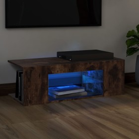 TV cabinet with LED lights smoked oak color 90x39x30 cm by vidaXL, TV Furniture - Ref: Foro24-822665, Price: 50,06 €, Discoun...