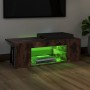 TV-Schrank mit LED-Leuchten, Farbe Eiche geräuchert, 90 x 39 x 30 cm von vidaXL, TV-Möbel - Ref: Foro24-822665, Preis: 47,99 ...