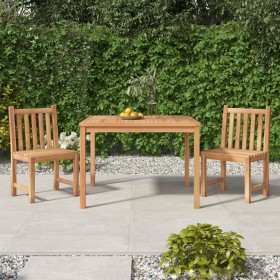 Garten-Essgruppe 3-teilig aus massivem Teakholz von vidaXL, Gartensets - Ref: Foro24-3157144, Preis: 450,99 €, Rabatt: %