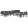 Garden furniture set 10 pieces and anthracite PE rattan cushions by vidaXL, Outdoor sofas - Ref: Foro24-3186805, Price: 722,4...