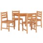 5-piece garden dining set solid teak wood by vidaXL, Garden sets - Ref: Foro24-3157178, Price: 505,30 €, Discount: %