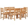 Garden dining set 7 pieces solid teak wood by vidaXL, Garden sets - Ref: Foro24-3157182, Price: 635,96 €, Discount: %