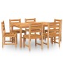 Garten-Essgruppe 7-teilig aus massivem Teakholz von vidaXL, Gartensets - Ref: Foro24-3157186, Preis: 684,45 €, Rabatt: %