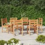 7-piece solid teak wood garden dining set by vidaXL, Garden sets - Ref: Foro24-3157188, Price: 696,09 €, Discount: %