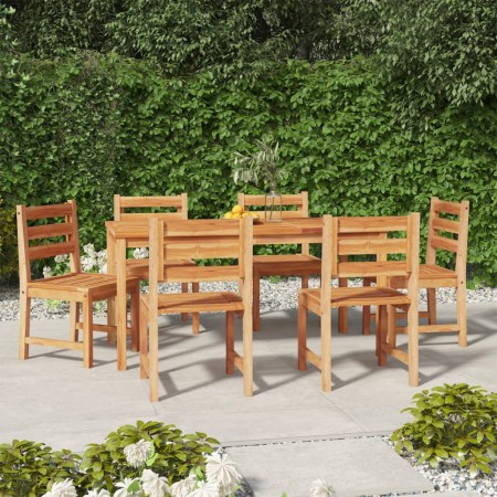 7-piece solid teak wood garden dining set by vidaXL, Garden sets - Ref: Foro24-3157188, Price: 683,14 €, Discount: %