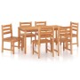 7-teilige Garten-Essgarnitur aus massivem Teakholz von vidaXL, Gartensets - Ref: Foro24-3157188, Preis: 683,14 €, Rabatt: %