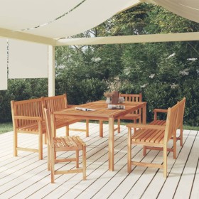 5-piece garden dining set solid teak wood by vidaXL, Garden sets - Ref: Foro24-3157161, Price: 1,00 €, Discount: %