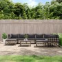 Gartenmöbel-Set 10-teilig und anthrazitfarbene PE-Rattan-Kissen von vidaXL, Outdoor-Sofas - Ref: Foro24-3186809, Preis: 776,6...