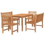 Juego de comedor para jardín 5 piezas madera maciza de teca de vidaXL, Conjuntos de jardín - Ref: Foro24-3157164, Precio: 794...