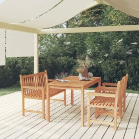 Garden dining set 4 pieces solid teak wood by vidaXL, Garden sets - Ref: Foro24-3157163, Price: 645,66 €, Discount: %