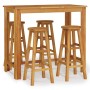 High garden table and stools 5 pcs solid acacia wood by vidaXL, Garden sets - Ref: Foro24-3154394, Price: 273,45 €, Discount: %