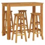 High garden table and stools 5 pcs solid acacia wood by vidaXL, Garden sets - Ref: Foro24-3154394, Price: 273,45 €, Discount: %