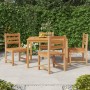 Juego de comedor para jardín 5 piezas madera maciza de teca de vidaXL, Conjuntos de jardín - Ref: Foro24-3157180, Precio: 559...