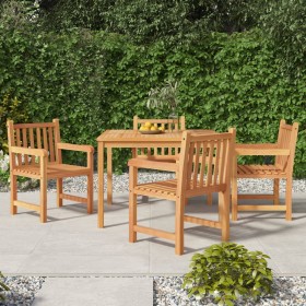 5-piece garden dining set solid teak wood by vidaXL, Garden sets - Ref: Foro24-3157147, Price: 792,08 €, Discount: %