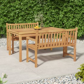 Garten-Essgruppe 3-teilig aus massivem Teakholz von vidaXL, Gartensets - Ref: Foro24-3157153, Preis: 552,73 €, Rabatt: %