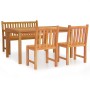 Garden dining set 4 pieces solid teak wood by vidaXL, Garden sets - Ref: Foro24-3157154, Price: 597,51 €, Discount: %