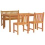 Garden dining set 4 pieces solid teak wood by vidaXL, Garden sets - Ref: Foro24-3157154, Price: 597,51 €, Discount: %