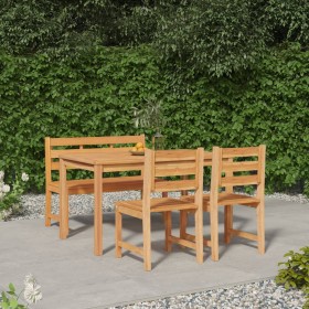 Garden dining set 4 pieces solid teak wood by vidaXL, Garden sets - Ref: Foro24-3157194, Price: 539,13 €, Discount: %