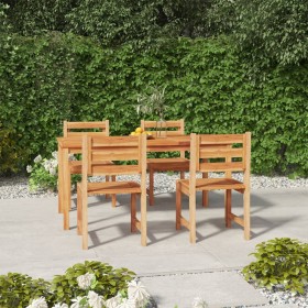 5-teiliges Garten-Essset aus massivem Teakholz von vidaXL, Gartensets - Ref: Foro24-3157187, Preis: 530,99 €, Rabatt: %