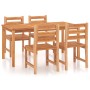 5-teiliges Garten-Essset aus massivem Teakholz von vidaXL, Gartensets - Ref: Foro24-3157187, Preis: 540,91 €, Rabatt: %