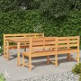 Garten-Essgruppe 3-teilig aus massivem Teakholz von vidaXL, Gartensets - Ref: Foro24-3157202, Preis: 988,23 €, Rabatt: %