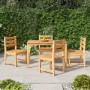 5-piece solid teak wood garden dining set by vidaXL, Garden sets - Ref: Foro24-3157181, Price: 481,29 €, Discount: %