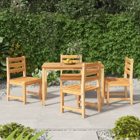 5-piece solid teak wood garden dining set by vidaXL, Garden sets - Ref: Foro24-3157181, Price: 472,99 €, Discount: %