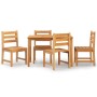 5-piece solid teak wood garden dining set by vidaXL, Garden sets - Ref: Foro24-3157181, Price: 481,29 €, Discount: %