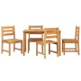 5-piece solid teak wood garden dining set by vidaXL, Garden sets - Ref: Foro24-3157181, Price: 481,29 €, Discount: %