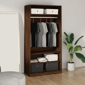 Plywood wardrobe in brown oak color, 100x50x200 cm by vidaXL, Wardrobes - Ref: Foro24-826616, Price: 145,36 €, Discount: %