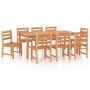 Garden dining set 9 pieces solid teak wood by vidaXL, Garden sets - Ref: Foro24-3157192, Price: 938,99 €, Discount: %