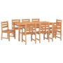 Garden dining set 9 pieces solid teak wood by vidaXL, Garden sets - Ref: Foro24-3157192, Price: 938,99 €, Discount: %