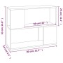 Estantería/divisor de espacios color roble ahumado 80x24x63 cm de vidaXL, Muebles TV - Ref: Foro24-826644, Precio: 46,98 €, D...